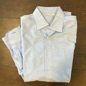 Suitsupply Blue Dress Up Shirt, Size L